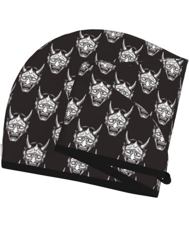 Buy Vintage Hannya Mask Microfiber Hair Towel | Super Absorbent Coral Velvet Wrap for Long & Curly Hair - Buy Online on GoSupps.com