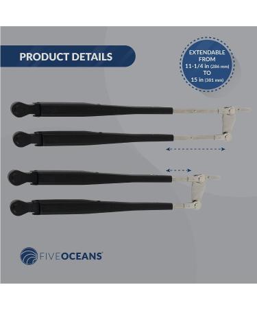 Five Oceans TMC Marine Heavy Duty Stainless Steel Pantographic Wiper Arm for Boats & RVs - 11-1/4 to 15 inches | FO1596 - Buy Online on GoSupps.com
