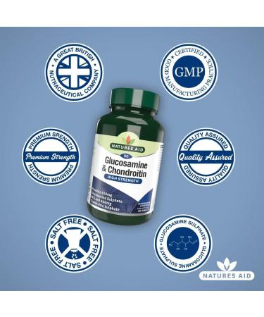 Natures Aid Glucosamine 500 mg + Chondroitin 400 mg 90 Tablets - Buy Online on GoSupps.com