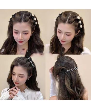 liucocotos Sparkling Crystal Stone Braided Hair Clips Triple Hair Clip Barrette Hair Clips for Quick Change of Look Styling Braided Hair Clips for Women (Style 8) - Buy Online on GoSupps.com