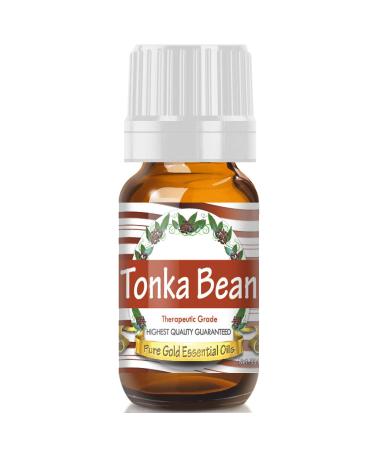 Pure Gold Essential Oils Tonka Bean Absolute Essential Oil 0.33 fl oz Pure Tonka Essential Oil for Perfume & Aromatherapy Tonka Bean Absolute 0.33 Fl Oz (Pack of 1)