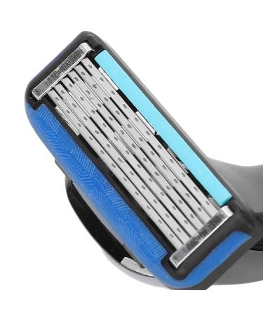 Manual Shaver for Men - Waterproof Six-Blade Portable Shaver for Office Use (Black) - Buy Online on GoSupps.com