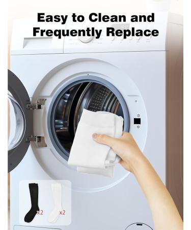 Walking Boot Socks - 2 Pairs Liner for Orthopedic & Medical Boots | Comfortable Black & White Socks for Men & Women - Buy Online on GoSupps.com