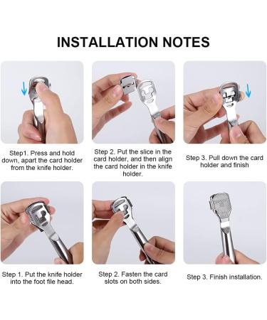 Vokmon Pedicure Hornhauter Set - Professional Foot File with Replacement Blades for Effective Hard Skin Removal | Perfect for Foot & Hand Care - Buy Online on GoSupps.com