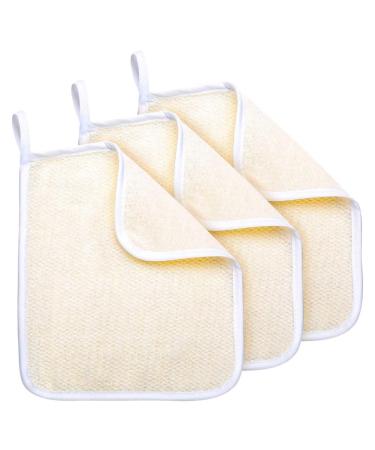 3pcs Exfoliating Face and Body Towel Soft Weave Bath Cloth Exfoliating Scrub Cloth Massage Bath Cloth for Unisex Men Women
