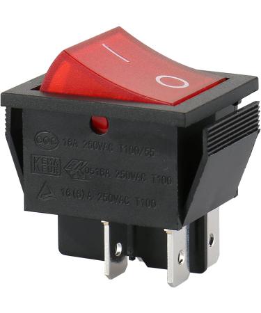 Baomain Red Light DPST ON/Off Boat Rocker Switch 16A/250V UL TUV Listed - 1 Pack - Buy Online on GoSupps.com