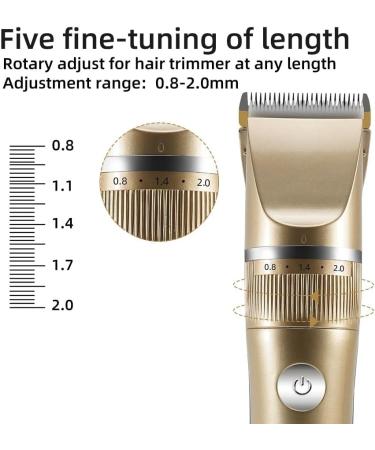 Professional Hair Clippers for Men - Rechargeable Electric Trimmer with LED Screen & Washable Ceramic Blades (Gold - Buy Online on GoSupps.com