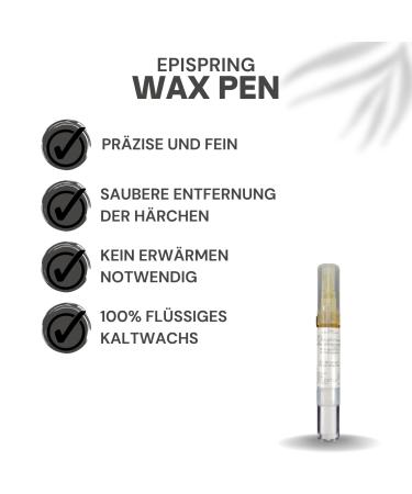 EPISPRING WACHS Pencil for Face & Eyebrow Hair Removal - 20 Wax Strips & Cleaning Cloth Set | Ladies Beard Grooming Tool - Buy Online on GoSupps.com