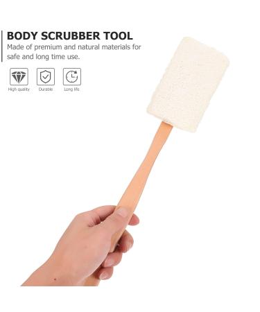 EXCEART Natural Loofah Dish Brush - Handled Bath Scrubber & Massage Sponge for Deep Cleaning - Eco-Friendly Shower Tool - Buy Online on GoSupps.com
