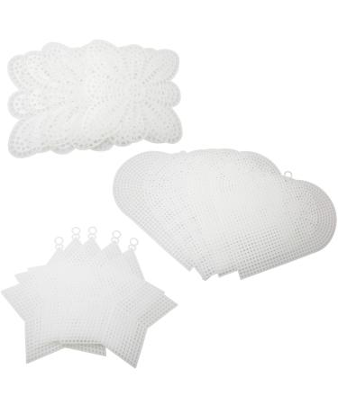 YHXiXi 15PCS 3 Shapes Plastic Canvas Mesh Plastic Canvas Sheets Plastic Canvas Sheets for DIY Crafts Embroidery Cross Stitch Acrylic Yarn Crafting, Knit and Crochet Projects