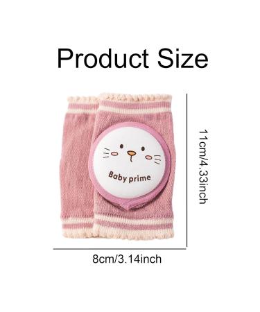 Kids Pink Cat Pattern Knee Pads - Safety Walking and Crawling Protection for Toddlers - Buy Online on GoSupps.com