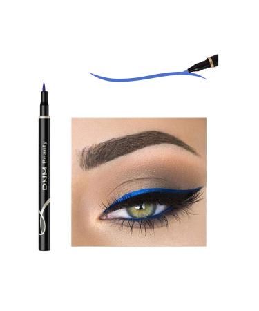 DNM Cat Eye Makeup Waterproof Neon Colorful Liquid Eyeliner Pen Make Up Comestics Long-lasting Black Eye Liner Pencil Makeup Tools (blue)
