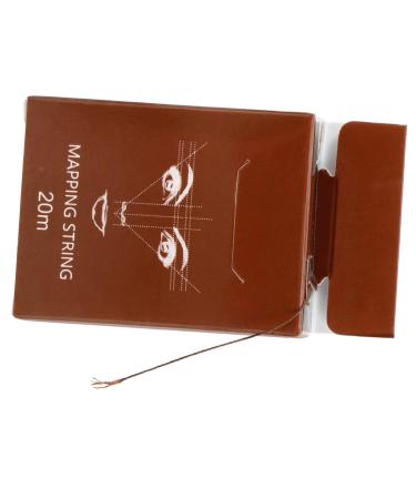 Hemoton Microblading Eyebrow Ink 1 Box String Ruler Ink Brow Mapping Supplies Eyebrow Drawing Aids Draw a Line Tool Brow Liner 6.10X4.60X1.80CM Light Brown