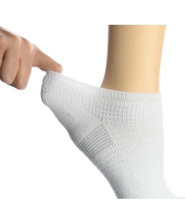 Doctor's Choice Diabetic Seamless Ankle Socks for Men - Aloe Infused, Non-Binding Top, Gout Comfort - Navy, Large (10-13) - 1 Pair - Buy Online on GoSupps.com