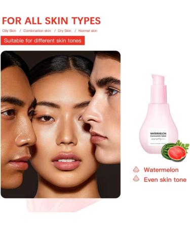 Niacinamide Serum Watermelon Glow Niacinamide Moisturize Serum Watermelon Glow Skincare with Hyaluronic Acid Glycerin Vitamin E Lightweight Hydrating Brightening Face Serum for Skin Care - Buy Online on GoSupps.com