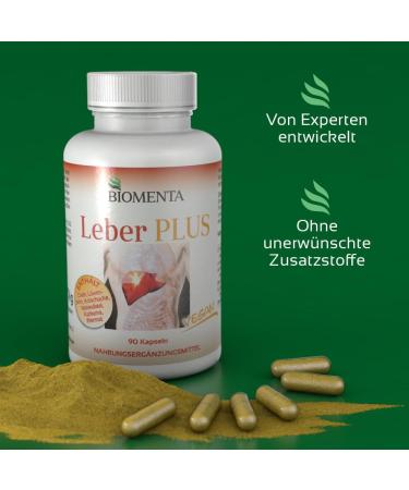 BIOMENTA Liver Plus - 90 High Dose Vegan Capsules with Choline Milk Thistle & Artichokes - Premium Liver Support - Buy Online on GoSupps.com