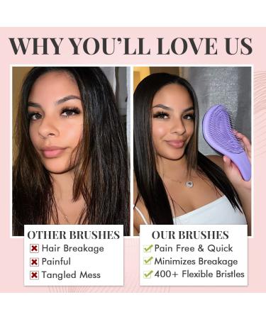 Lily England Detangling Brush for Curly, Thick, Natural, Straight, Fine Hair - Wet/Dry Hairbrush for Women, Kids, Toddlers - Ombre - Buy Online on GoSupps.com