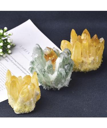 Natural Crystal Rough Specimen Natural Crystal Cluster Clear Quartz Crystal Rock Stones and Crystals ReikiSpecimen Home Decor GiftsStone (Color : Green Size : 400-500g) - Buy Online on GoSupps.com
