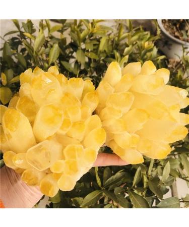 Home Decoration 600-700g New Find Yellow Phantom Quartz Crystal Cluster Specimen 1pc Stones - Buy Online on GoSupps.com
