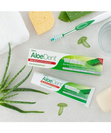 AloeDent Whitening Toothpaste with Fluoride - 100 ML | Effective Teeth Whitening & Fresh Breath - Fast International Shipping - Buy Online on GoSupps.com