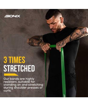 Bionix Pull Up Assistance Bands - Thick Heavy Latex Exercise Resistance Set - Green 50lb - Buy Online on GoSupps.com
