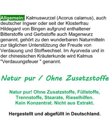 Buy Kalmus Root Powder Capsules for Digestive Health | Ayurvedic & Hildegard von Bingen Formula | 120 Natural Capsules - Improve Metabolism & Digestion - Buy Online on GoSupps.com