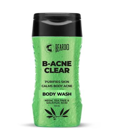 BEARDO Body Acne Body Wash for Men 200 ml | With Neem and Tea Tree | Clean Clear Skin | For Body Acne and Skin Purification | B-acne Bodywash