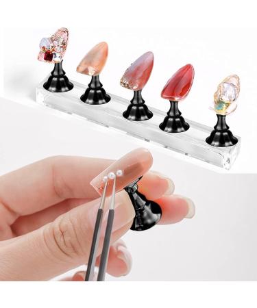Magnetic Nail Tip Holder Acrylic Nail Display Stand Training Fingernail Display Stand Nail Tip Practice Stand Fingernails Display Stand Set of 2 Acrylic Nails Art Practice Stand - Buy Online on GoSupps.com