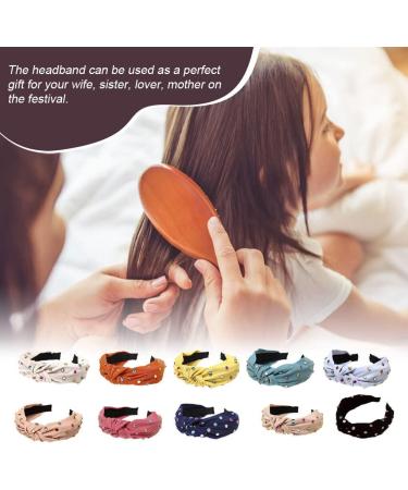 CLSSLVVBN 2 Set of Fashion Hair Bands Hoop Twist Knot Headband with Rhinestones Colorful Wide Flexible Headbands for Women Girls Dark Green Dark Green 2Set - Buy Online on GoSupps.com