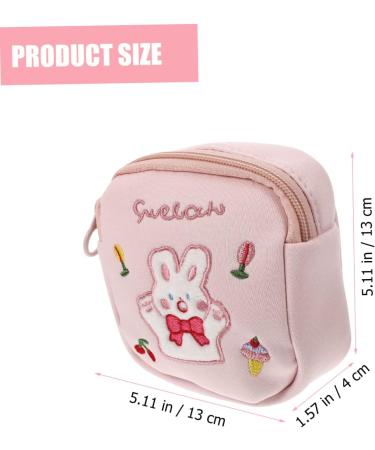 DOITOOL Pink Reusable Menstrual Bag Organizer - Washable Period Holder for Women - Small Bear Pouch for Tampons and Pads - Portable Travel Makeup and Nursing Organizer - 1 Count - Buy Online on GoSupps.com