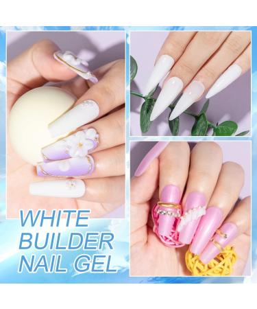 MIZHSE White Non-Stick Builder Gel for DIY Nail Extensions - Lamp Cure Required - Buy Online on GoSupps.com