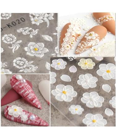 4 Sheets 5D Stereoscopic Embossed Nail Art Stickers Rose Butterfly Relief Self-Adhesive Nail Stickers Decals Nail Supplies Nail Designs kit for Women Girls Nail Decorations(Style A) - Buy Online on GoSupps.com