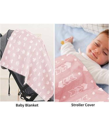 Soft and Breathable Nursing Cover for Full Privacy Adjustable Neck Strap, Pink Muslin Fabric - Buy Online on GoSupps.com