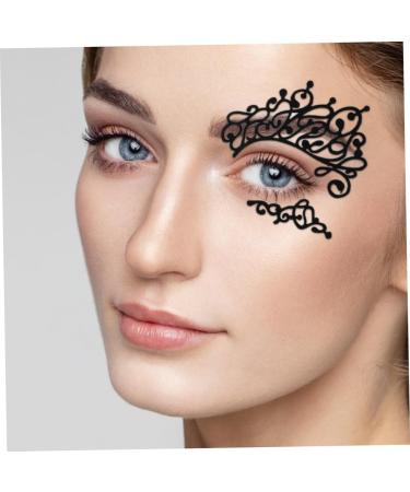 FOMIYES 9 Pairs Lace Eyeliner Stickers Black Eyeshadow Black Eye Shadow Pride Eyeshadow Stickers Prom Fabric 13X6cmx3pcs Blackx3pcs - Buy Online on GoSupps.com