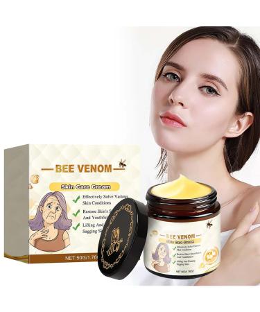 Bee Venom Skin Treatment CreamDeeply Nourishes The Skin Smooths Wrinkles & Fine Lines Firms & Rejuvenates Reduces Blemishes & Supports Joint Wellness (1 PCS 1.76 Oz) 1 PCS 1.76 Ounce (Pack of 1)