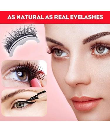 TiSkying False Eyelashes Stickers without Glue Reusable Long Eyelashes Waterproof Self-Adhesive Eyelashes No Liner Fake Lashes Natural Look for Women - Buy Online on GoSupps.com