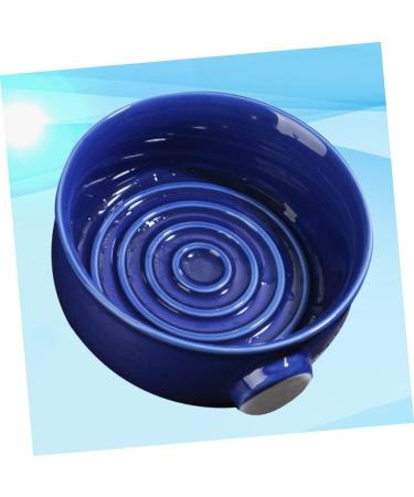 Beavorty Antique Shaving Shell - 2 Pack Ceramic Razor Cup for Shaving Brush & Foam - 11.5x11.5cm - Blue - Buy Online on GoSupps.com