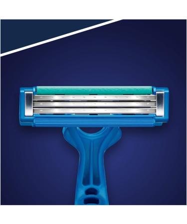 Gillette Blue 3 Disposable Razors for Men - Triple Blade Moisture Strips 8 Razors (4 Pack) - International Shipping Available - Buy Online on GoSupps.com