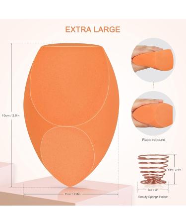 XL Extra Large Makeup Beauty Sponge Blender with Sponge Holder - Perfect for Face, Body, Blush, Cream, Liquid Foundation, and Powder Application - Dry & Wet Use - 10cm - Buy Online on GoSupps.com
