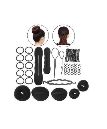 Fashionable Hair Design Styling Tool Set | Hair Volume Clip Knot Tool & Donut Wicking for Women & Girls - International Shipping - Buy Online on GoSupps.com