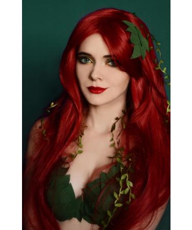 ColorfulPanda 28 Curly Wavy Costume Cosplay Wig 70cm - Dark Red - Buy Online on GoSupps.com