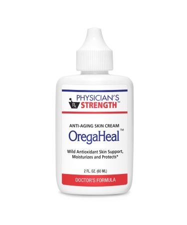 Physician's Strength OregaHeal Cream - 2 fl oz - Anti-Aging Skin Cream - Wild Antioxidant Skin Support - Moisturizes & Protects - Suitable for All Skin Types