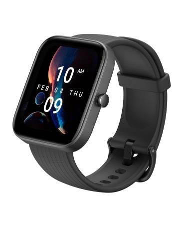 Amazfit Bip 3 Pro Smart Watch for Android iPhone, 4 Satellite Positioning Systems, 1.69" Color Display, 14-Day Battery Life, 60+ Sports Modes, Blood Oxygen Heart Rate Monitor, Water-Resistant(Black) Black-Pro