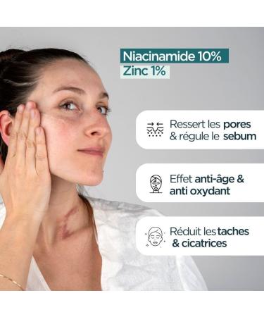 Niacinamide 10% + Zinc 1% - Niacinamide Anti-Imperfection Serum - Ultra-Concentrated Formula - Tightens Dilated Facial Pores and Regulates Sebum Production - Oily Combination and Sensitive Skin - Pore Minimizer - Buy Online on GoSupps.com