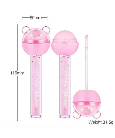 Cute Candy Lip Gloss & Balm Combo | Moisturizing Lollipop Chapstick & Fruit Flavored Lip Oil for Perfect Lip Care - Buy Online on GoSupps.com