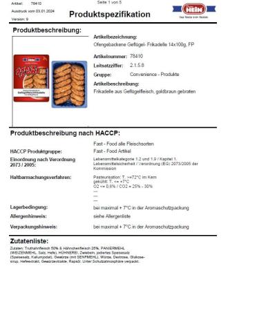 Oven Baked Poultry Meatballs Traditional Style - 14 x 100g by Dieter Hein | International Shipping - Buy Online on GoSupps.com