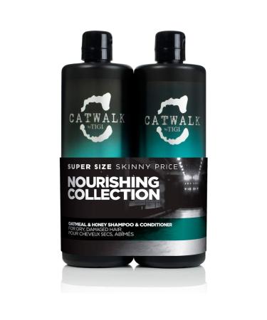 Catwalk by TIGI - Oatmeal & Honey Nourish Shampoo and Conditioner Set - Restoring Professional Haircare - Great For Dry and Damaged Hair - 2x750ml