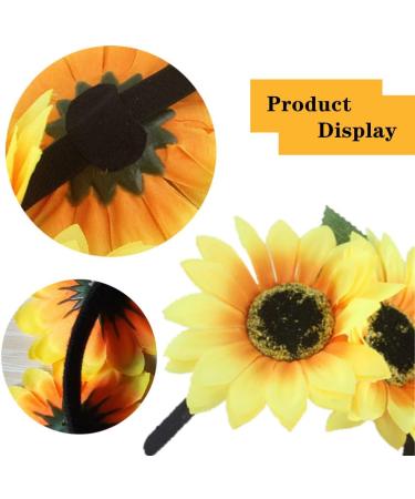 Kalsfisuia Sunflower Hair Accessory Polyester Beach Hair Decoration Simulation Flower Hair Hoop for Women and Girl - Buy Online on GoSupps.com