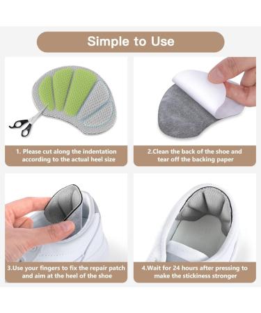 Flintronic 3 Pair Sneaker Repair Patches - Leather Heel Protectors - Gray, Black, Beige - Buy Online on GoSupps.com