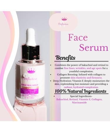 Buy Anti-Aging Face Serum | Reduces Fine Lines & Wrinkles | Hydrating Vegan Formula with Bakuchiol Retinol & Collagen - 30mL - Buy Online on GoSupps.com